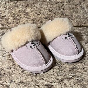 BearPaw Toddler Booties with Cream Fur